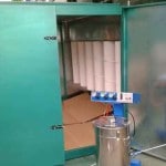 Alambre de suspensión de revestimiento electrostático que pulveriza la cabina con sistema de reciclaje